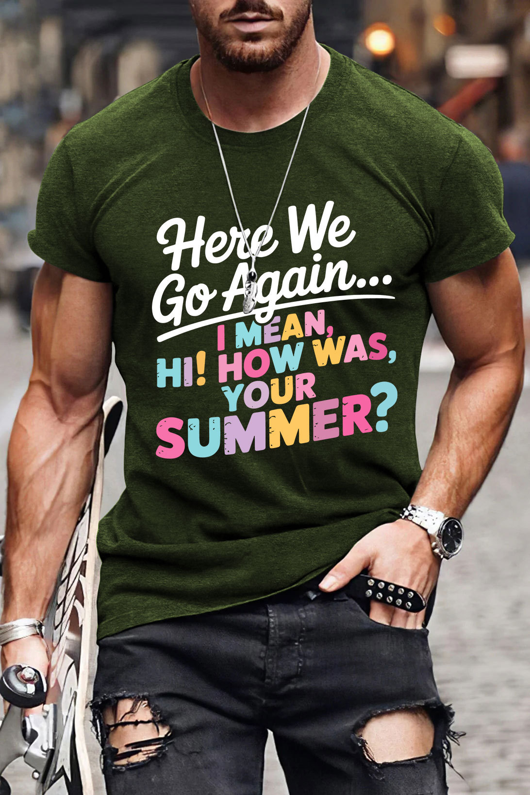 T-Shirts Ensemble De Pour Hommes Men’S Boxy Fit Mercerized Cotton Black Bulk Oversized Cropped Essential Summer Men's T-Shirt - Image 6