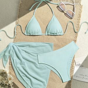 Floating Woman Transparent Neck Plastic Fat Child Jewelry Crotchless Knitted Men’s Thong Women’s New Hot Sell Swimsuits